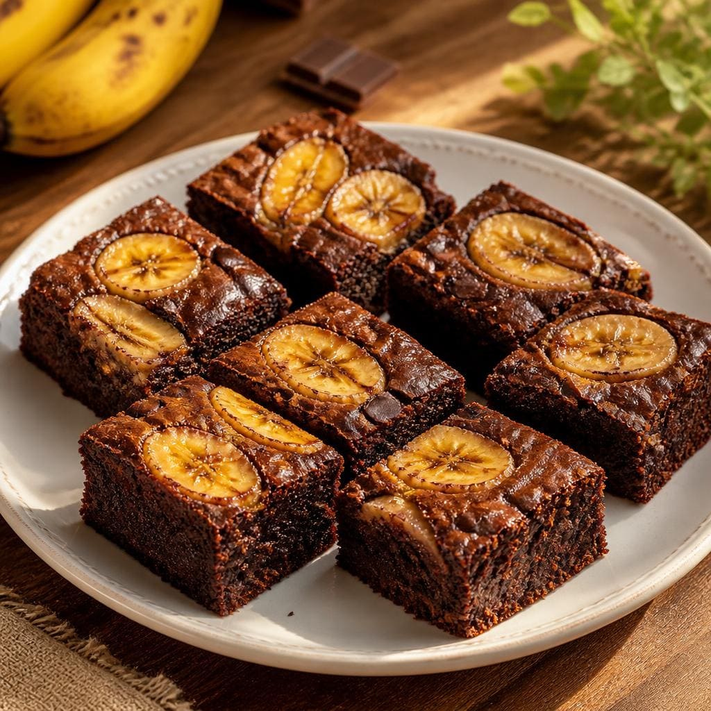 Brownies Coklat Pisang Te Sate dengan rasa coklat manis dan pisang lembut